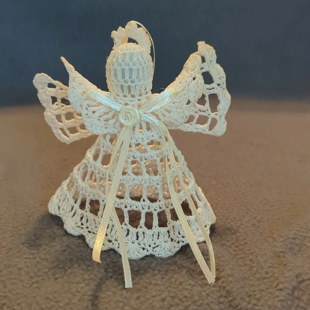 Crocheted Christmas Angels. Set Of 3